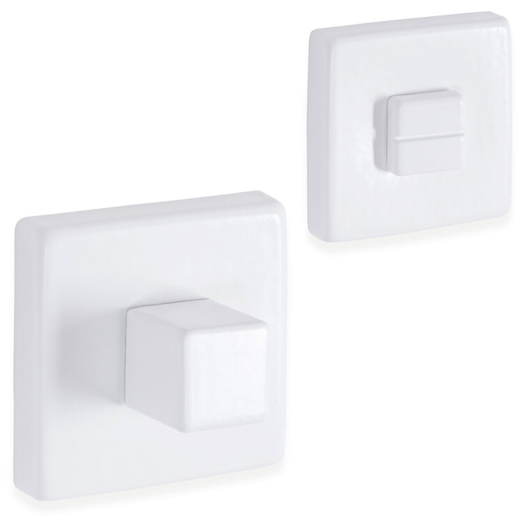 Eliot rozet set - WC - vierkant - mat wit - 01