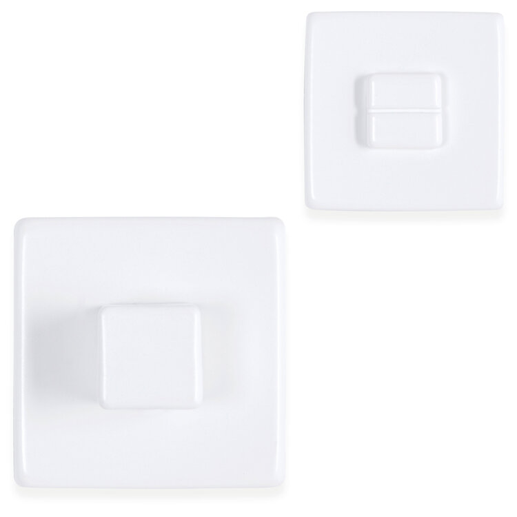 Eliot rozet set - WC - vierkant - mat wit - 02