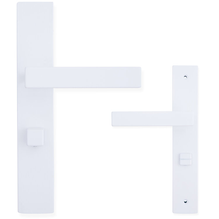 Eliot deurklink - WC - mat wit - complete set 2