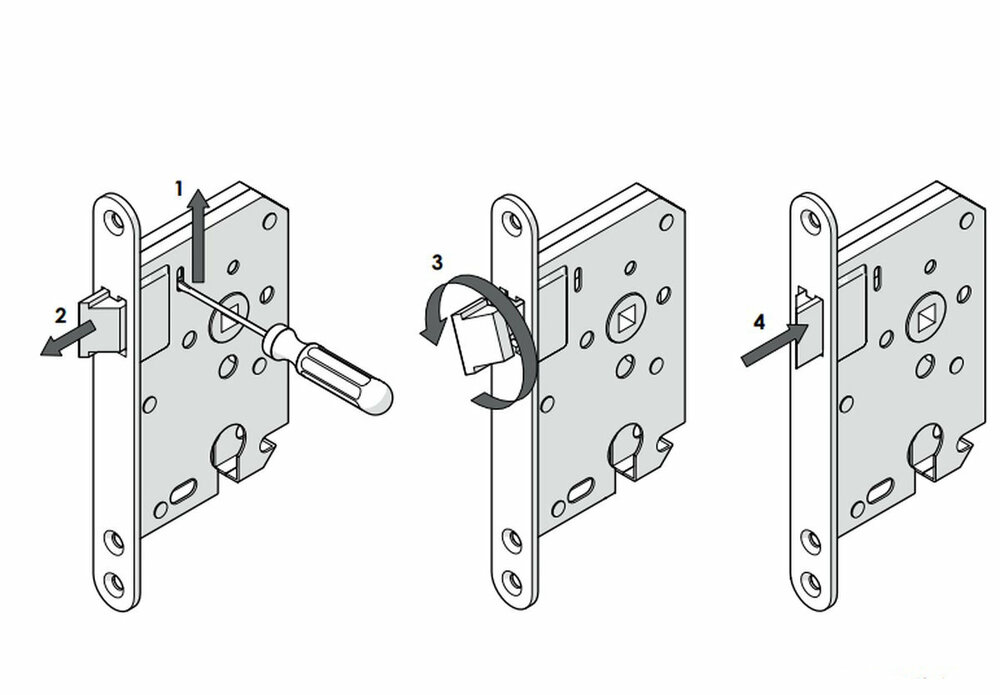 COMBINATIE Deurklink ELIOT met profielcilinder 55 mm + cilinder zwart 30/30 + Insteekslot dag &amp; nachtslot cilinder wit 55mm