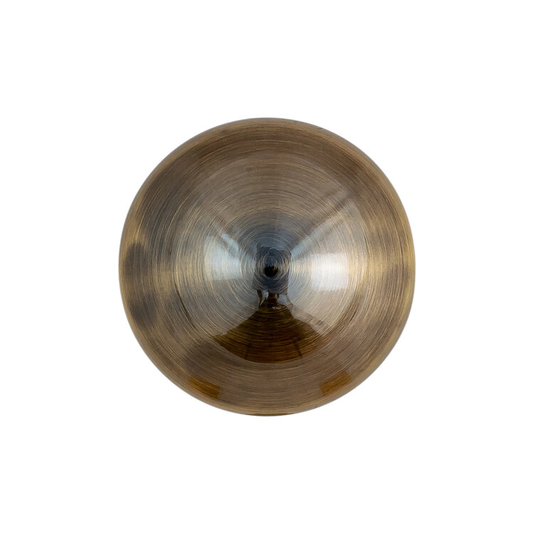 Deurknop  gefixeerd - antiek messing - diameter 5 cm