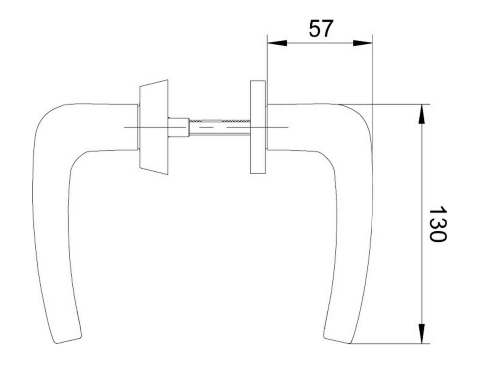 M&amp;C Universeel veiligheidsbeslag kruk/kruk PC72 zwart