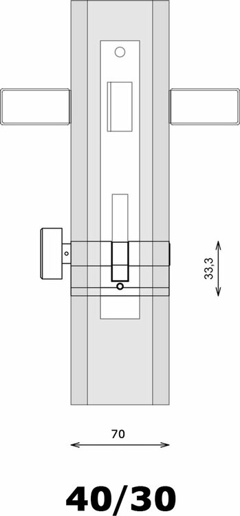 SteierPlus knopcilinder nikkel K40/30 - incl. 5 keersleutels