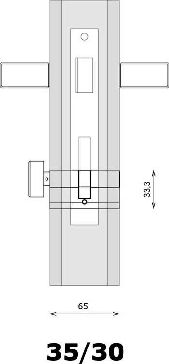 SteierPlus knopcilinder nikkel K35/30 - incl. 5 keersleutels