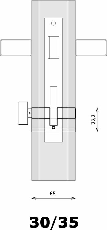 SteierPlus knopcilinder nikkel K30/35 - incl. 5 keersleutels 
