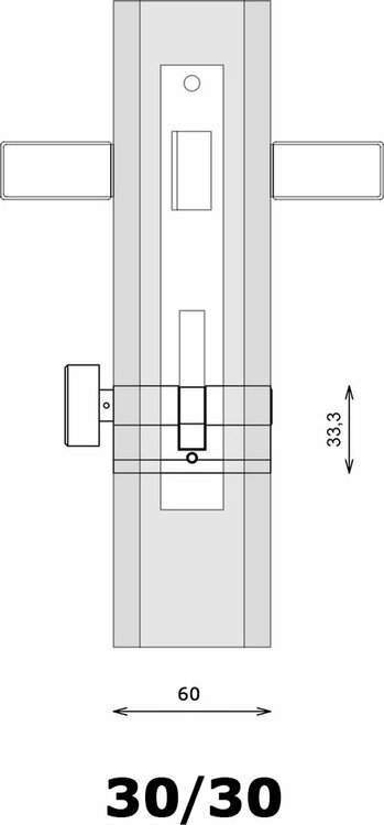 SteierPlus knopcilinder nikkel K30/30 - incl. 5 keersleutels