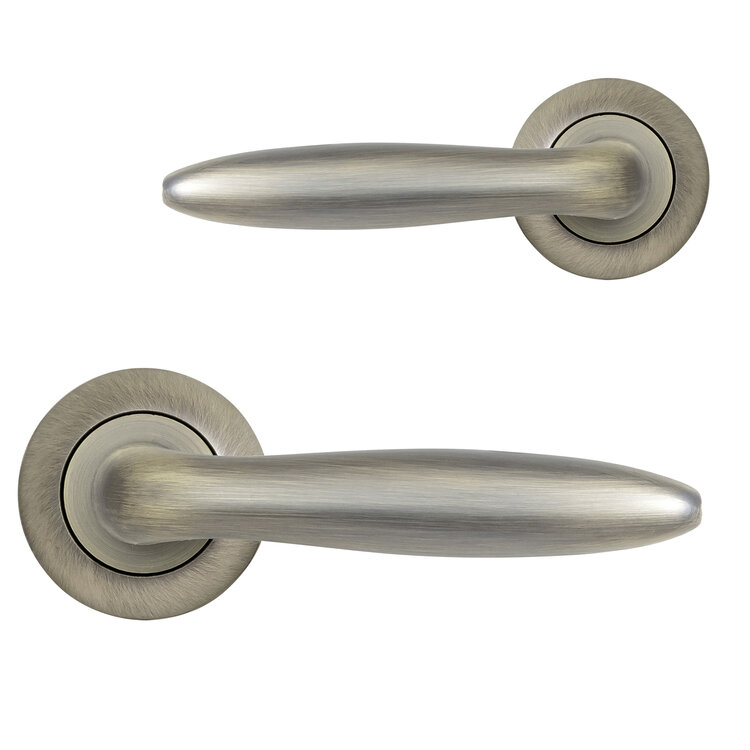 ELIOT SIGAAR Deurklink op rozet - Mat antiek messing