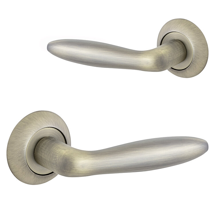 ELIOT SIGAAR Deurklink op rozet - Mat antiek messing