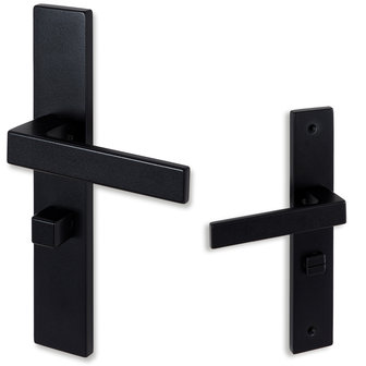 Eliot deurklink - WC - mat zwart - complete set - 02