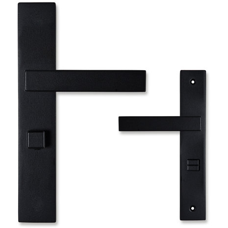 Eliot deurklink - WC - mat zwart - complete set - 01
