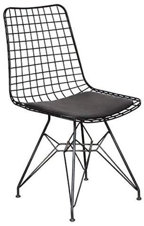 Draadstoel zwart - gepoedercoat - 1