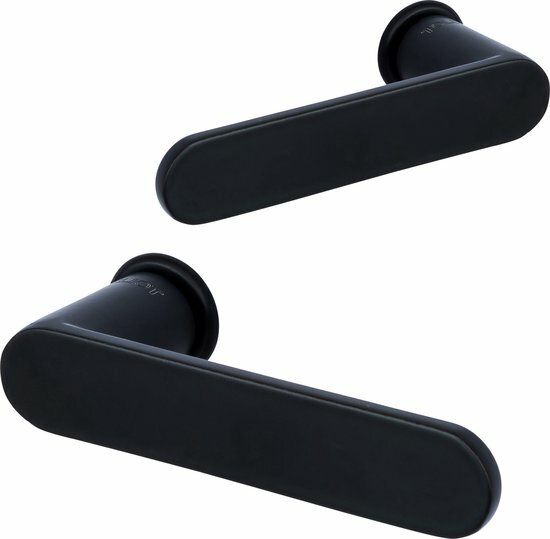 ELIOT&reg; Deurklink op rond minimalistisch rozet - mat zwart - minirozet