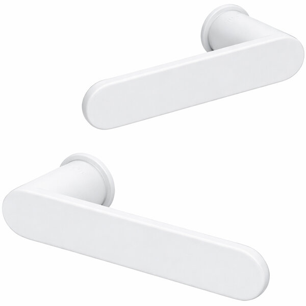 ELIOT&reg; Deurklink op rond minimalistisch rozet - mat wit