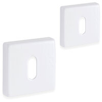 Rozet ELIOT - vierkant - baardsleutel - mat wit