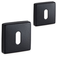 Rozet ELIOT - vierkant - baardsleutel - mat zwart