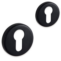 Fira rozet set - cilinder - rond - mat zwart