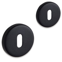 Fira rozet set - baardsleutel - rond - mat zwart