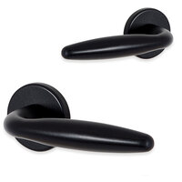 SOFIA Deurklink op rond rozet - mat zwart