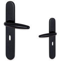 Sofia deurklink - baardsleutel - mat zwart - complete set