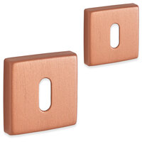 Rozet ELIOT - vierkant - baardsleutel - mat koper