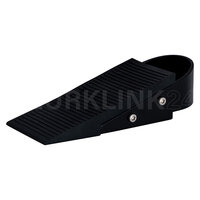 Driehoekige deurstopper van rubber en staal