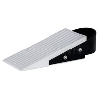 Driehoekige deurstopper van wit rubber en zwart