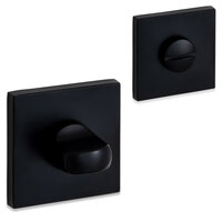 Rozet Slim Line - dun vierkant rozet - WC - mat zwart