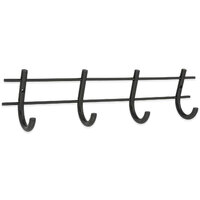 Zwarte kapstokhaak met 4 haken