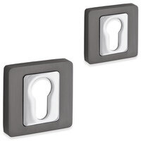 Grafit rozet set - cilinder - vierkant - antraciet