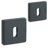 Rozet ELIOT - vierkant - baardsleutel - mat grijs