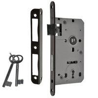 Insteekslot - dag & nachtslot baardsleutel - zwart - 72mm