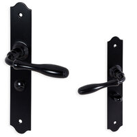 Mazovia - Deurklink op schild - WC-badkamer- zwart