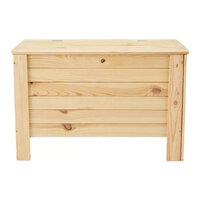 Houten kist met klep deksel, 80 x 51 x 39 cm, inhoud 100L