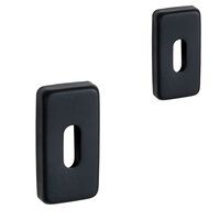 Rozet ELIOT - rechthoekig - baardsleutel - mat zwart