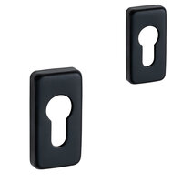 Rozet ELIOT - rechthoekig - profielcilinder - mat zwart