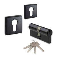 Eliot® Profielcilinder rozet set - cilinderslot zwart 30/30