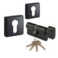 Eliot® Profielcilinder rozet set - knopcilinder zwart 30/30