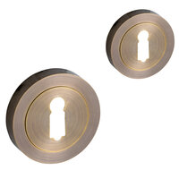 Rozet set - baardsleutel - antiek messing