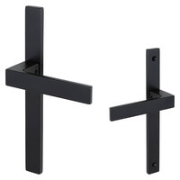 Deurklink ELIOT - op smal schild - blind schild - mat zwart