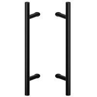 Deurgreep set - 140cm - 45º - ⌀ 32mm - mat zwart - T model 