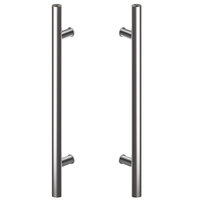 Deurgreep set - 140cm - 90º - ⌀ 32mm - RVS - T model 