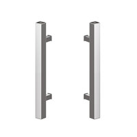 Deurgreep set - 80cm - 90º - 40x40mm - RVS - T model 