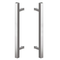 Deurgreep set - 140cm - 45º - 40x40mm - RVS - T model 