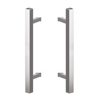 Deurgreep set - 100cm - 45º - 40x40mm - RVS - T model 