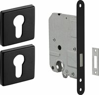 Eliot® profielcilinder rozet set - incl. kastslot profielcilinder - mat zwart