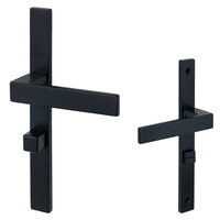 Deurklink ELIOT - op smal schild - WC 63mm - mat zwart