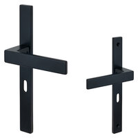 Deurklink ELIOT - op smal schild - baardsleutel 56mm - mat zwart