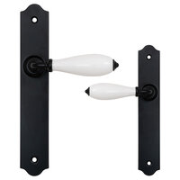 Rustica retro deurklink set - blind - porseleinen greep