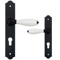Rustica retro deurklink set - profielcilinder - porseleinen greep