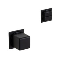 Mini rozet ELIOT - vierkant - WC - mat zwart 